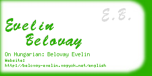 evelin belovay business card